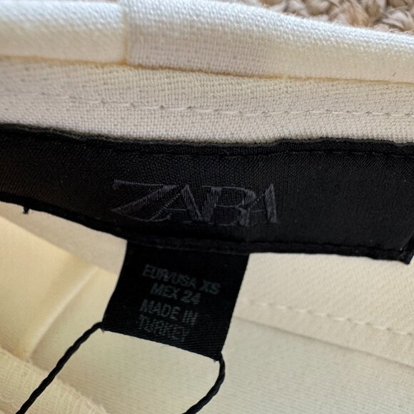 ZARA High-Waisted Skort in Oyster White Size XS New with Tags NWT 🤍 - Picture 12 of 14